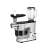 LaFe MPL-001K 3-in-1 stand mixer with tilt head, silver and black, stainless steel bowl, blender, and meat grinder