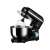 LaFe MPL-001K 3-in-1 stand mixer with tilt head, black and silver, stainless steel bowl