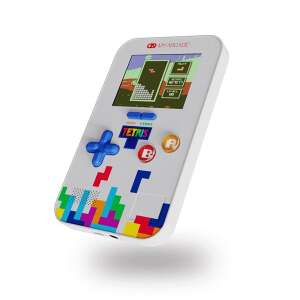 MY ARCADE Tetris Go Gamer Handheld Console, white, with Tetris game on screen - My Arcade Gaming Console