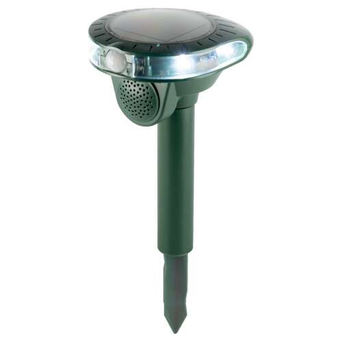 Solar powered animal repellent stake, Home by Somogyi AR01, motion activated ultrasonic dog and cat deterrent