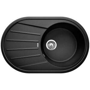 Blanco Tamos 45S antracit színű konyhai mosogató, ovális forma, felülről beépíthető, lefolyóval - Blanco