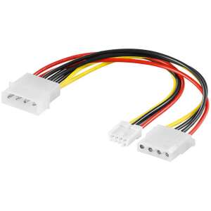 Akyga AK-CA-14 Molex auf Molex + mini Molex Stromkabel, 15cm - Netzkabel