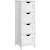Slim kupaonski ormarić s 4 ladice 30 x 30 x 82 cm, bijeli | VASAGLE 123677457