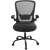 SONGMICS ergonomikus irodai szék, fekete hálós háttámla, párnázott ülés, forgó talp kerekekkel