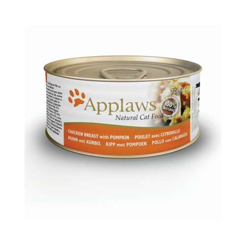 Applaws Csirkemellhús sütőtökkel nedves macskaeledel, 70g-os doboz