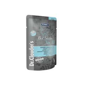 Dr. Clauder's Best Selection No. 10 Hering & Shrimps nedves macskaeledel tasak, 85g - Dr. Clauder's