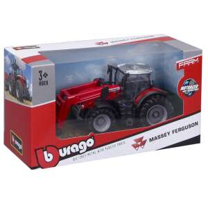 Bburago 10 cm traktor - Massey Ferguson markolóval 93278788 Munkagépek gyerekeknek - Traktor