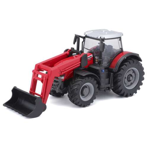 Bburago Massey Ferguson traktor játék homlokrakodóval 
