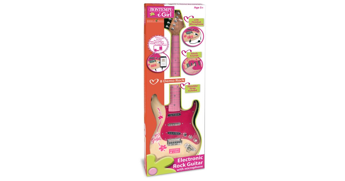Bontempi | WirelessStage Mic Wireless Stage Microphone for Unlimited View, Pink, 210 x 210 x 1000mm
