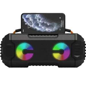 HT-M10 Portable Bluetooth Speaker with RGB Lights and Phone Holder - Nonbrand Bluetooth Speaker