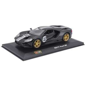Bburago 1/32 scale Ford GT Heritage Series 2017 diecast model car in black with gold wheels - Model, mock-up