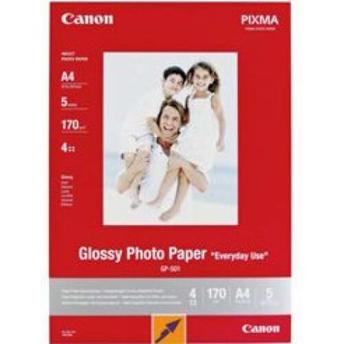 Canon GP-501 гланцирана фотохартия, формат A4, 5 листа, 170g