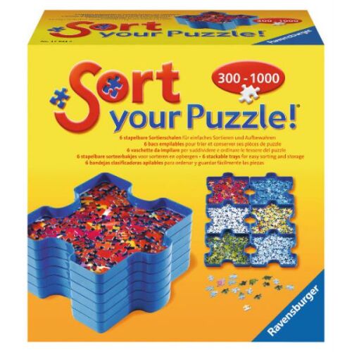 Ravensburger Sort Your Puzzle! Organizer-Box mit stapelbaren Tabletts zum Sortieren von Puzzleteilen