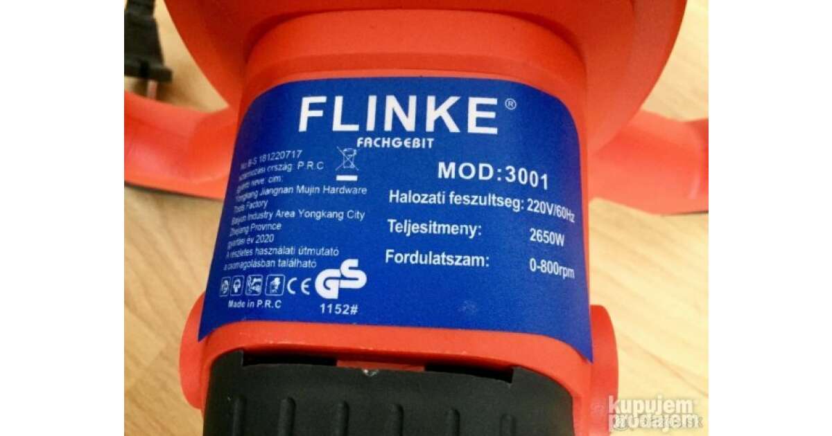 Flinke FK-3001 elektromos univerzális keverőgép, 2650W festék- és habarcskeverő, festékkeverő, malterkeverő FK3001 91626650