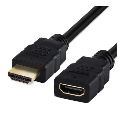Goobay Prémium HDMI kábel, 1 méter hosszú, fekete, aranyozott csatlakozókkal 
