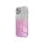Shining Case for Samsung Galaxy A35 5G, transparent pink and silver glitter phone case