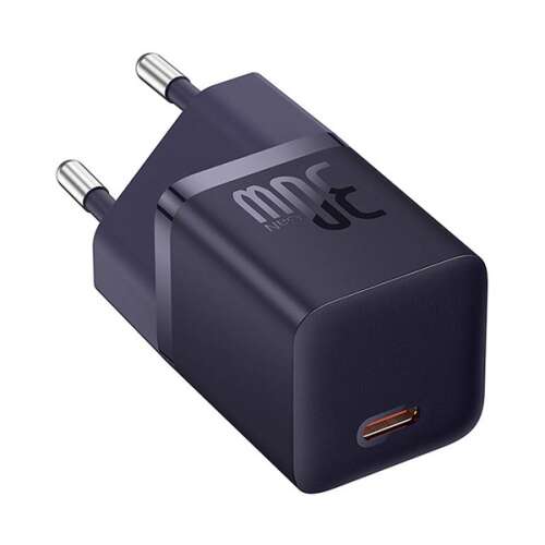BASEUS hálózati töltő Type-C aljzat (30W, GAN5, PD gyorstöltés támogatás) LILA TCL 408, Asus Zenfone 10, Honor Pad X9 , OnePlus 8 Pro 5G, Samsung Galaxy S23 (SM-S911), Samsung Galaxy S22 5G (S 91633451