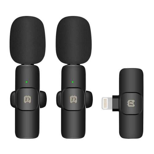Puluz PU3150B Wireless Lavalier Microphone for iPhone and iPad, 2 Pack