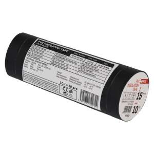 EMOS PVC Szigetelőszalag 15/10 fekete, 10db-os csomag 91636404 