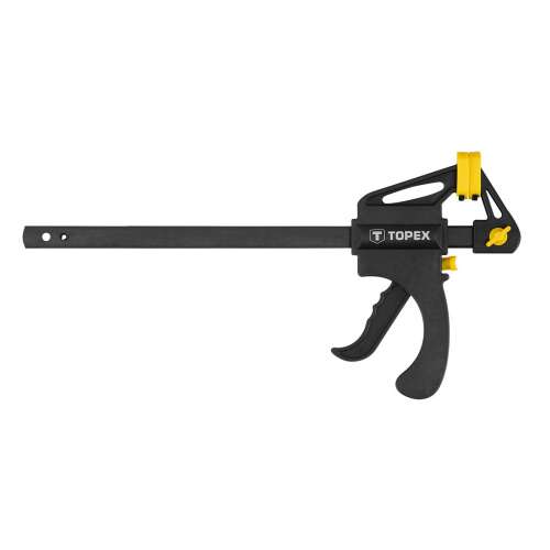 Topex 200 x 60 mm quick clamp, black with yellow handle