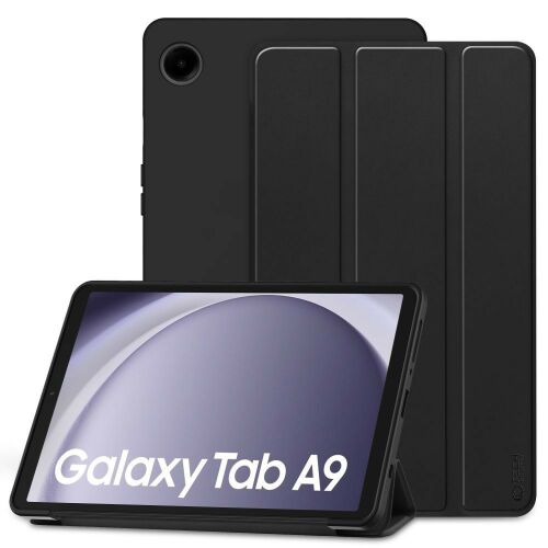Tech-Protect Smartcase für Galaxy Tab A9 8,7 Zoll, schwarz, Ständeransicht