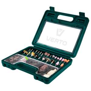 Verto 100-teiliges Rotationswerkzeug-Zubehörset, beinhaltet Schleifzylinder, Schleifsteine, Polierteller und mehr - Zubehör für Schleifmaschinen