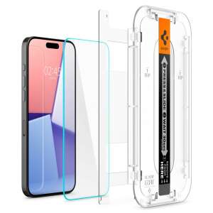 Spigen Glas.Tr Ez Fit screen protector for iPhone 15 Pro, clear, easy installation - Spigen