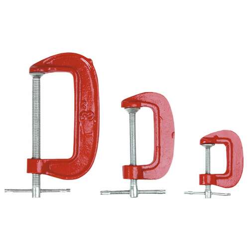 Modell G-Type Clamp Set, 3 pieces, for woodworking and metalworking