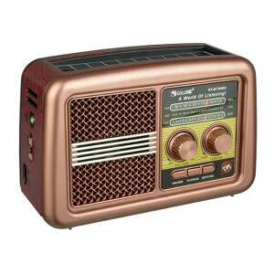Golon RX-BT3600S Retro Style Portable Radio with Built-in Solar Panel - Audio