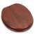 Closed Pepita MDF wood effect toilet seat
