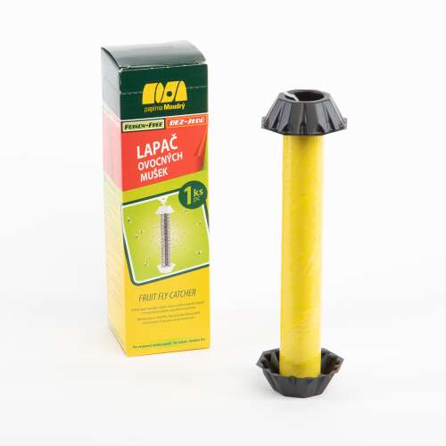 Fly-Stick légyfogó henger, sárga ragacsos csapda, rovarirtómentes, akasztható vagy állítható, beltéri és kültéri használatra