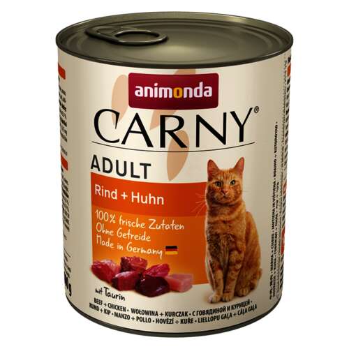 Animonda Carny Adult Wołowina i Kurczak mokra karma dla kota, puszka 800g