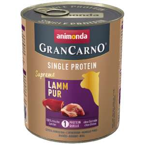 Animonda GranCarno Single Protein Supreme Bárány Nedves Kutyaeledel, 800g-os doboz - Animonda