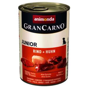 Animonda GranCarno Junior hrană umedă pentru câini, vită și pui, cutie de 400g - Hrană umedă pentru câini