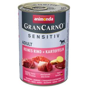 Animonda GranCarno Sensitive Adult kutyaeledel, marha és burgonya, 400g-os konzerv - Animonda
