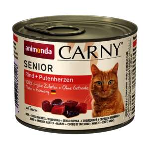 Animonda Carny Senior nedves macskaeledel, marha és pulykaszív, gabona mentes, Németországban készült - Animonda