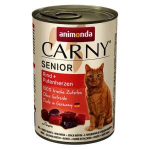 Animonda Carny Senior nedves macskaeledel, marha és pulykaszív, gabona mentes, Németországban készült - Animonda