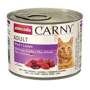 Animonda Carny Felnőtt Macskaeledel, Marha és Bárány, Gabona Nélkül, 100% Friss Hozzávaló, Németországban Gyártott - Animonda