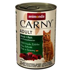 Animonda Carny Felnőtt Macskaeledel, Marha és Szarvas Áfonyával, 100% Friss Hozzávaló, Gabona Nélkül, Készült Németországban - Animonda