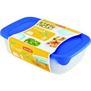 Curver Fresh & Go Set posuda za hranu 0.5L, 1L, 2L - Plavi poklopac - Posuda za hranu
