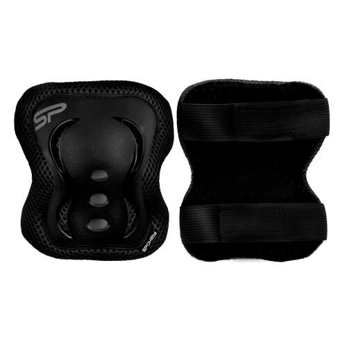 Spokey SHIELD genunchiere, negru, set de 2