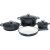 Carl Schmidt Sohn KOCH SYSTEME XANTEN, 7-piece high quality enamelled cast iron cookware set, black 45159690