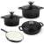 Carl Schmidt Sohn KOCH SYSTEME XANTEN 7 piece cast iron cookware set, black