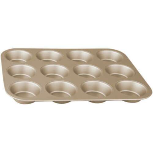 Tavă pentru mufﬁn Berlinger Haus My Bronze Pastry Cook cu 12 cavități, antiaderentă, din oțel carbon, lavabilă la mașina de spălat vase