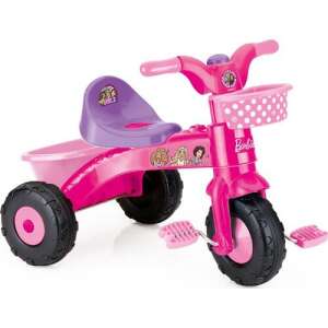 Pink Barbie tricycle with basket and purple seat - Barbie