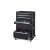 Keter 6 drawer tool chest with wheels, black, organized with tools
