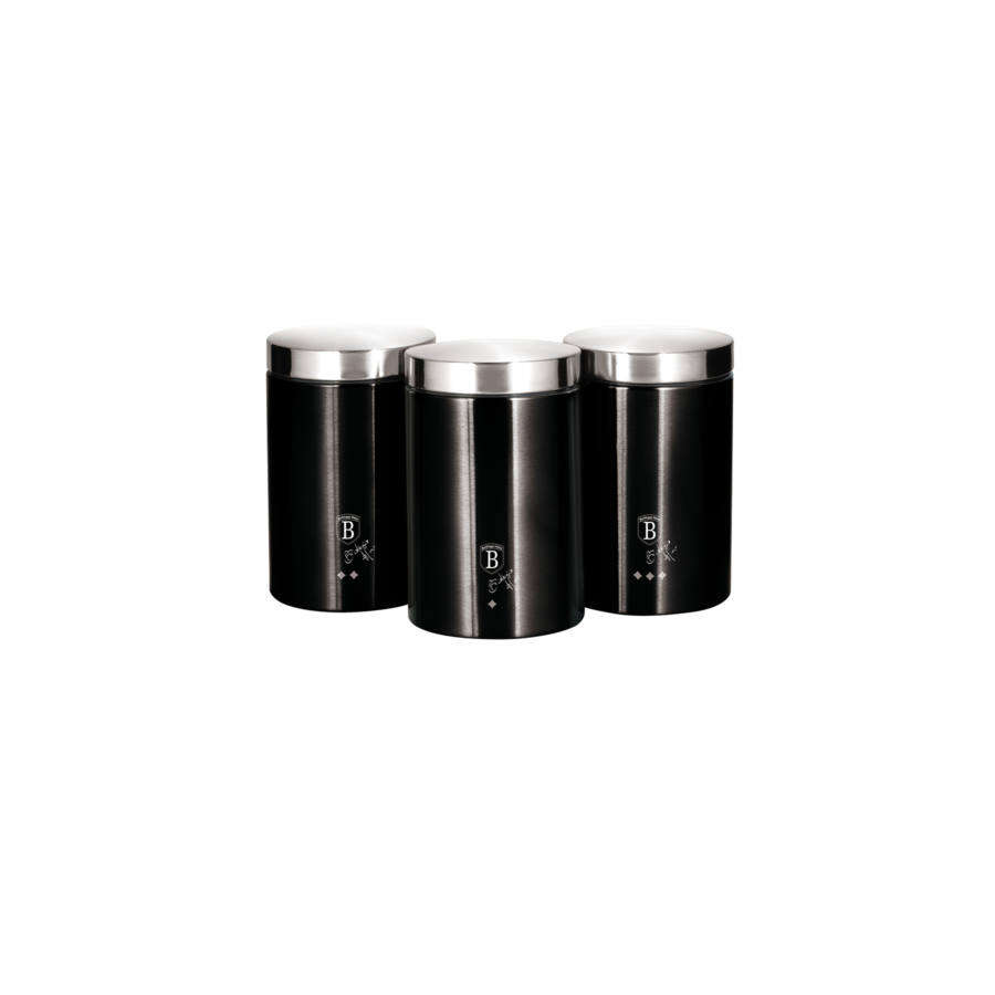 E-shop Sada 3 nádob na kuchyňu Black Silver Berlinger Haus BH 6296