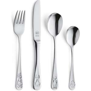 Set 4 tacamuri copii Carl Schmidt Sohn-Kids, antialergice, otel inoxidabil 18/0, argintiu