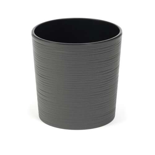 Lamela 723 kerek virágcserép, 30 cm, szürke/antracyt, belső cseréppel