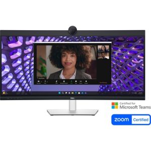 Dell P3424WEB 34-инчов извит монитор, сертифициран за Microsoft Teams и Zoom - Монитор
